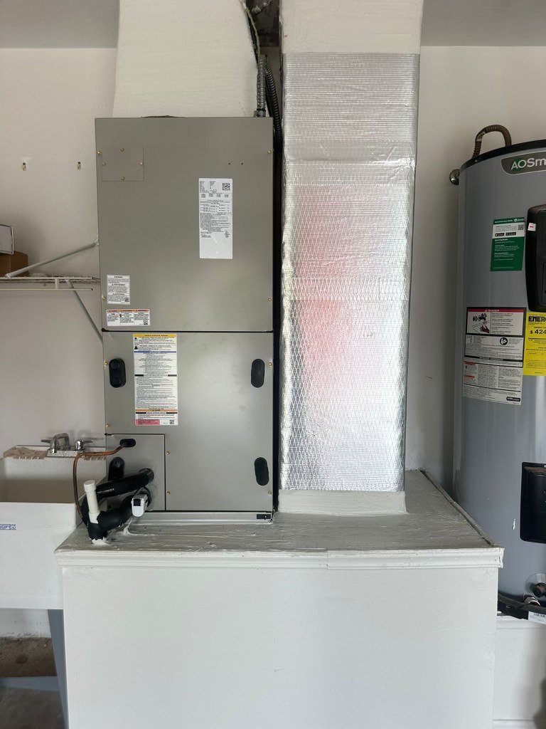 Commercial HVAC system full installation view
